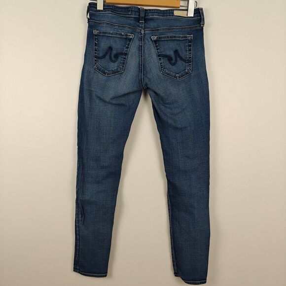 AG Adriano Goldschmied The Legging Ankle Jeans Super Skinny Distressed Size 27 R - Picture 4 of 8